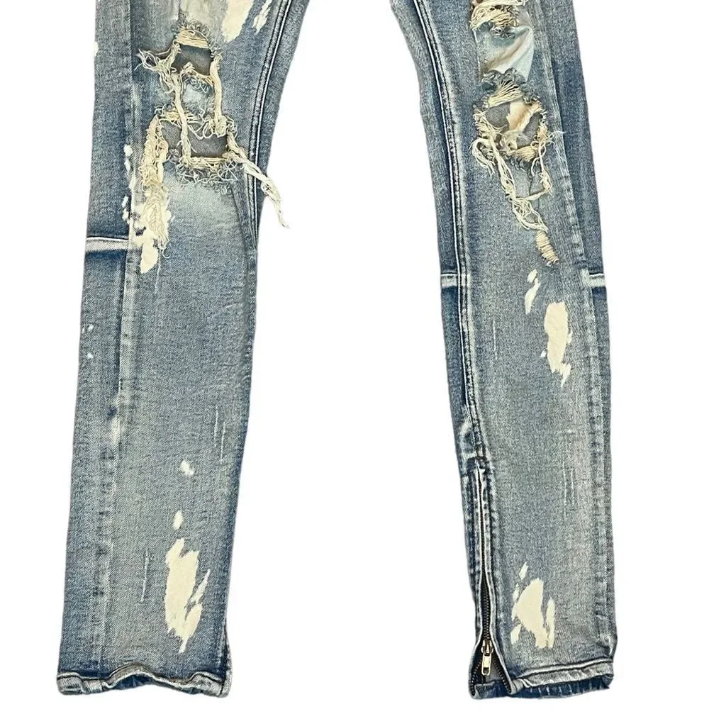 KDNK 11 4 14 11 Destroyed Jeans with Zipper Ankles size 31
